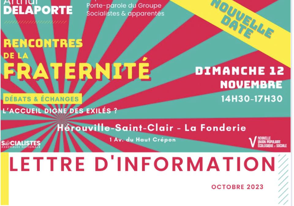 Lettre d’information n°11 – Octobre 2023