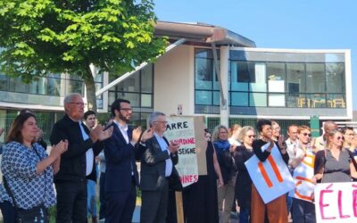 Présent au rassemblement en soutien au collège Léopold Sédar Senghor