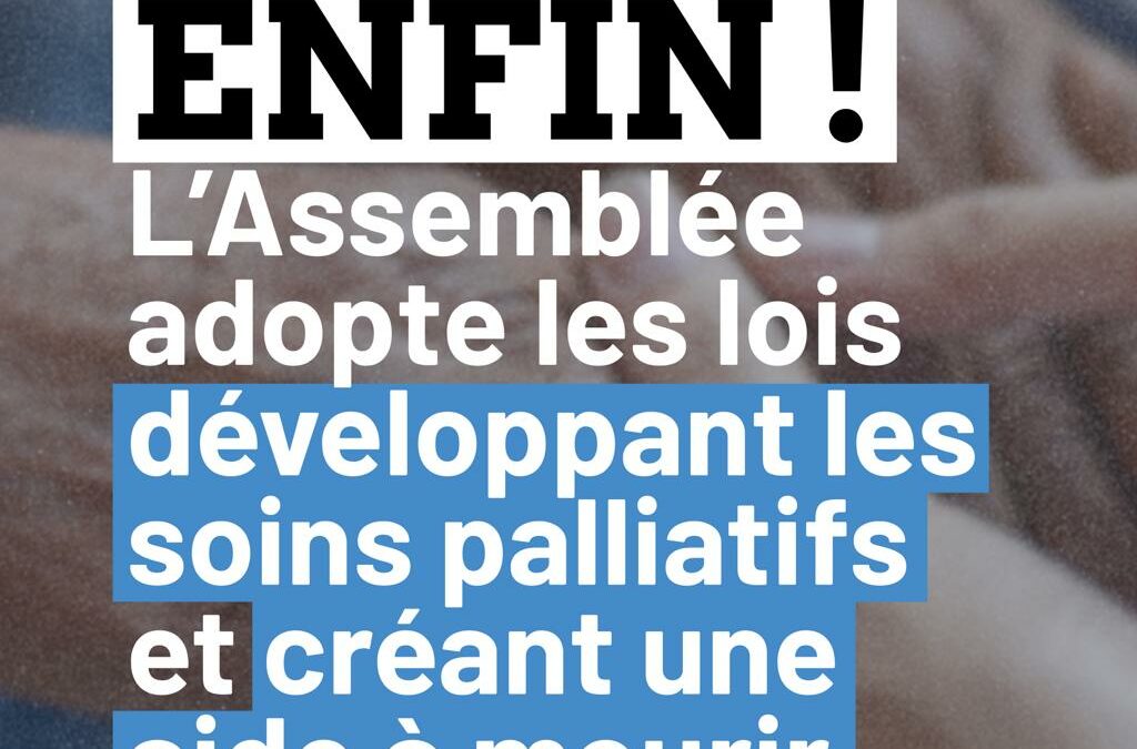 Amélioration des soins palliatifs et création de l’aide active à mourir