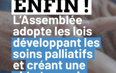 Amélioration des soins palliatifs et création de l’aide active à mourir