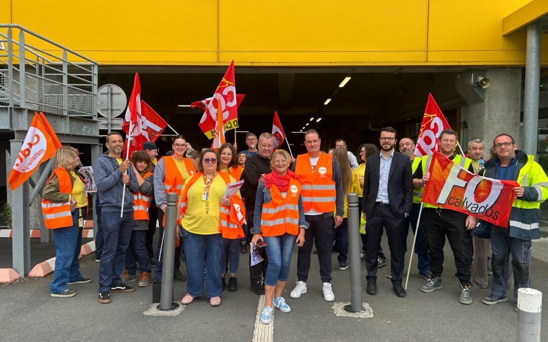 Soutien aux salariés d’Ikea à Fleury-sur-Orne