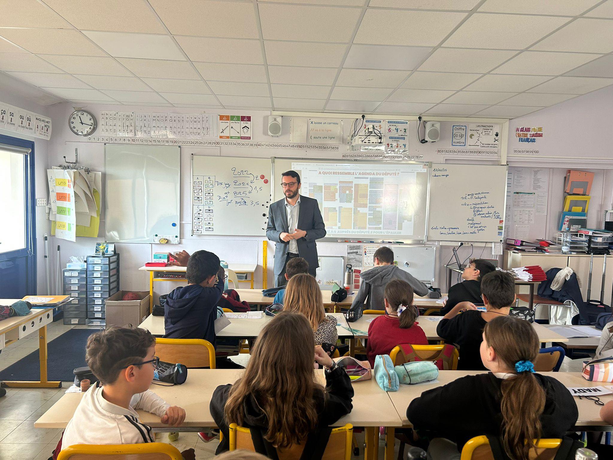 Auprès des écoliers de Cuverville