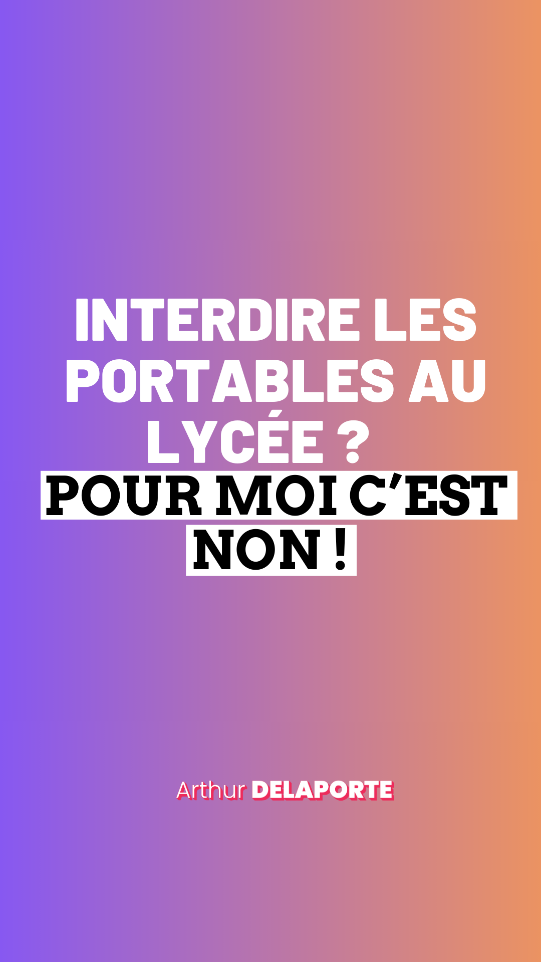 Interdire les portables au lycée ? Pour moi c&rsquo;est non