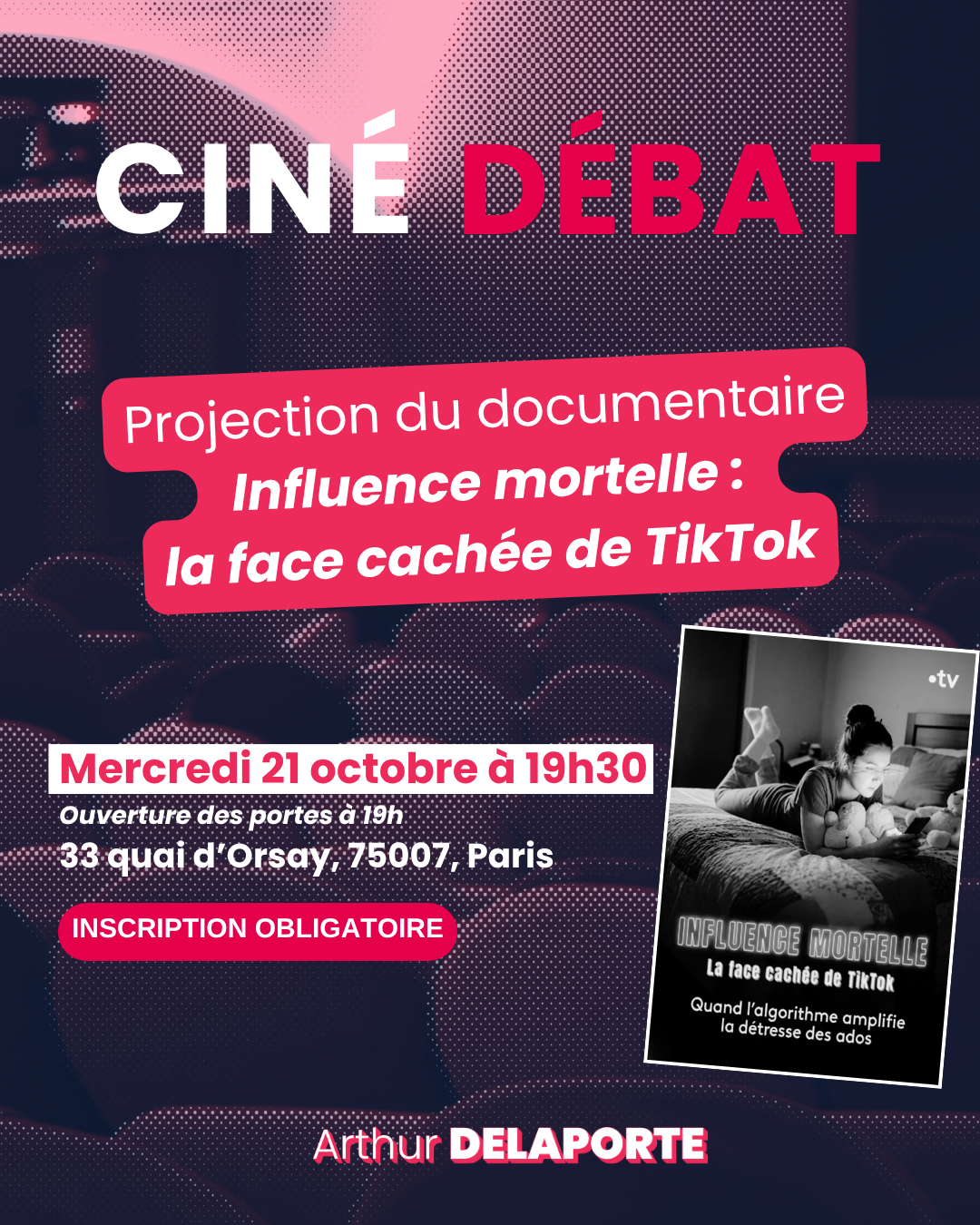 Ciné débat à l’Assemblée le 21 octobre à 19h