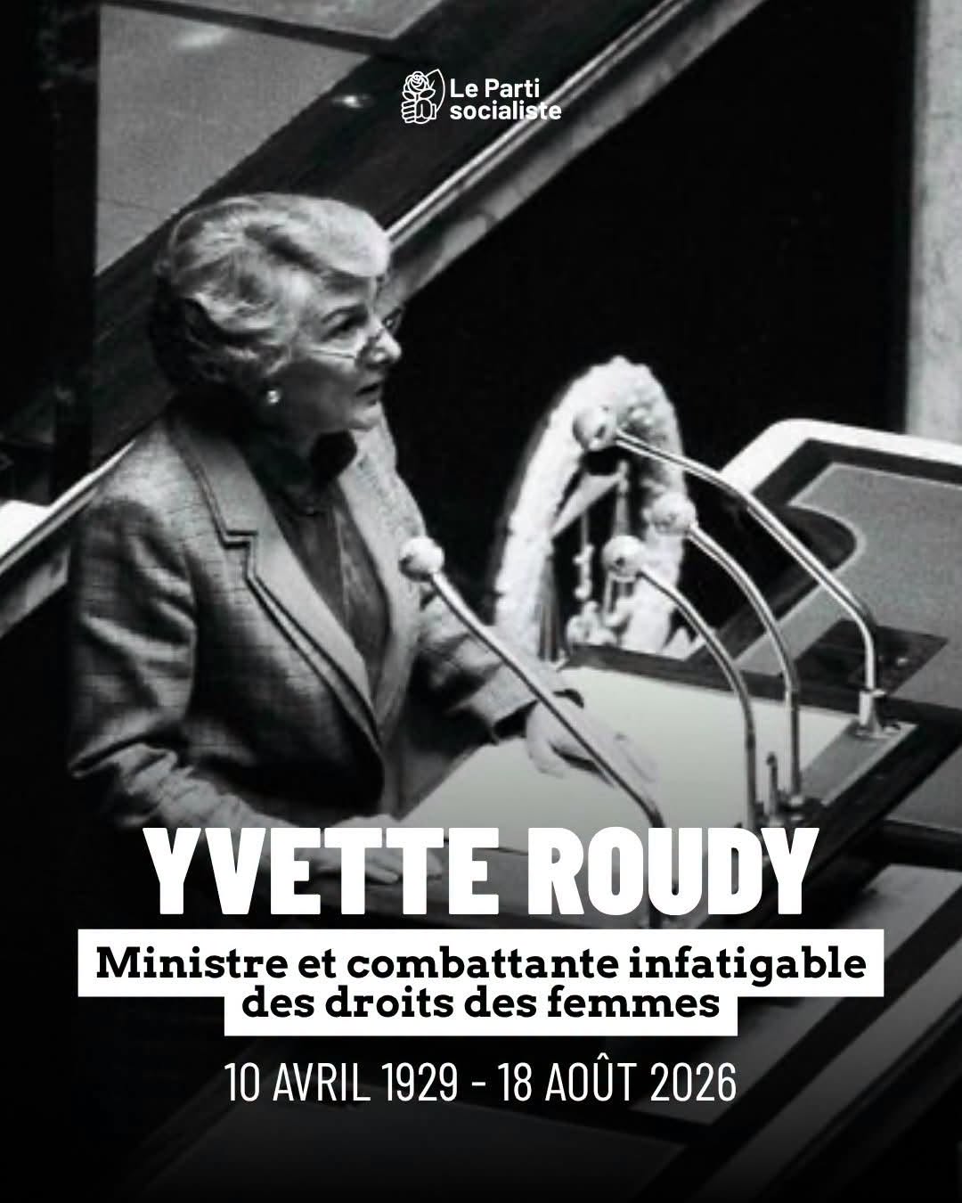 Décès d’Yvette Roudy : nous perdons une grande figure de la gauche, du féminisme et de la vie politique calvadosienne